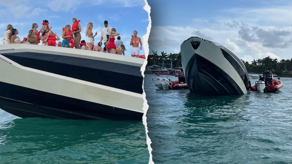 MULTI-MILLION DOLLAR LUXURY YACHT SINKS OFF MIAMI BEACH; 32 PASSENGERS RESCUED